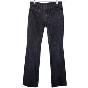 Duluth Trading Y2K Black Acid Wash Straight Leg Denim Jeans Size 4 x 33